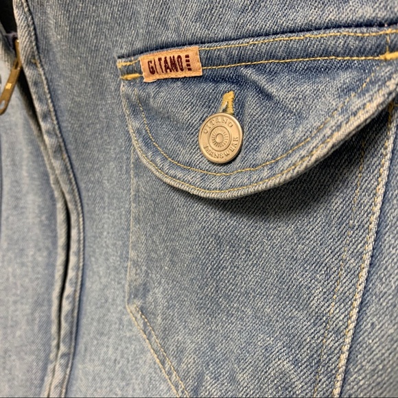 Vintage 1990s Gitano Denim Jean Vest Jacket LRG - Picture 6 of 10